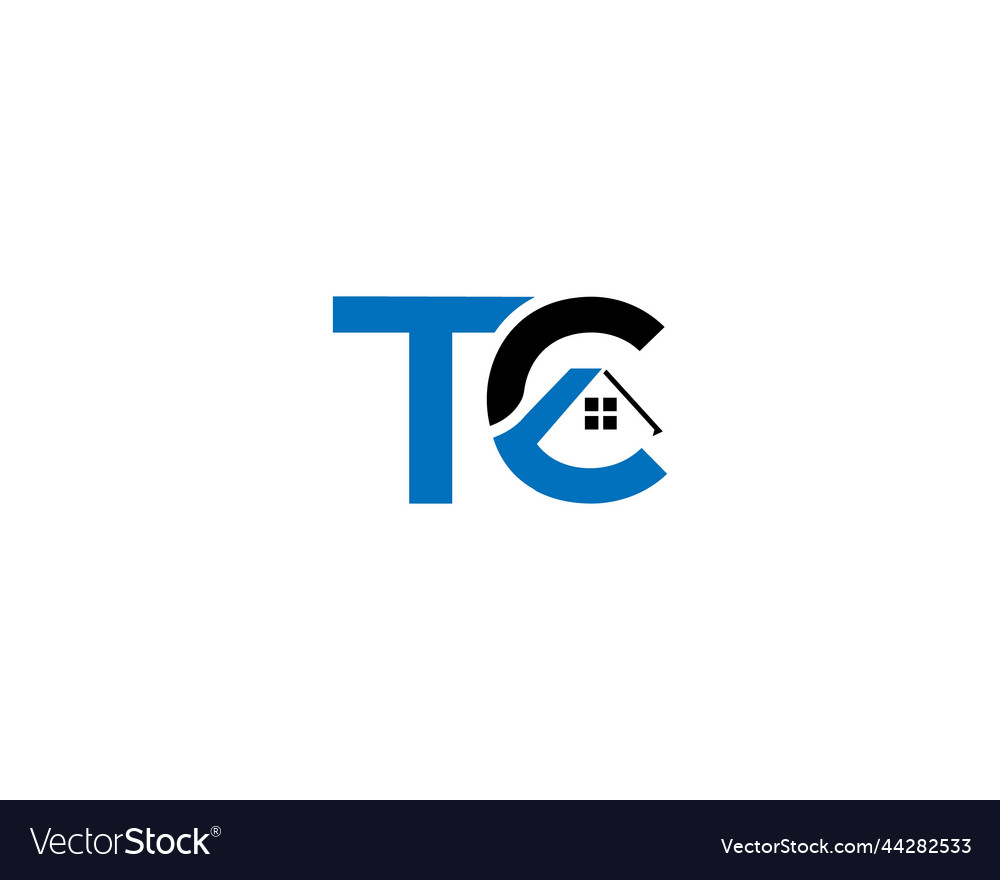 Letter tc real estate home logo modern designs Vector Image
