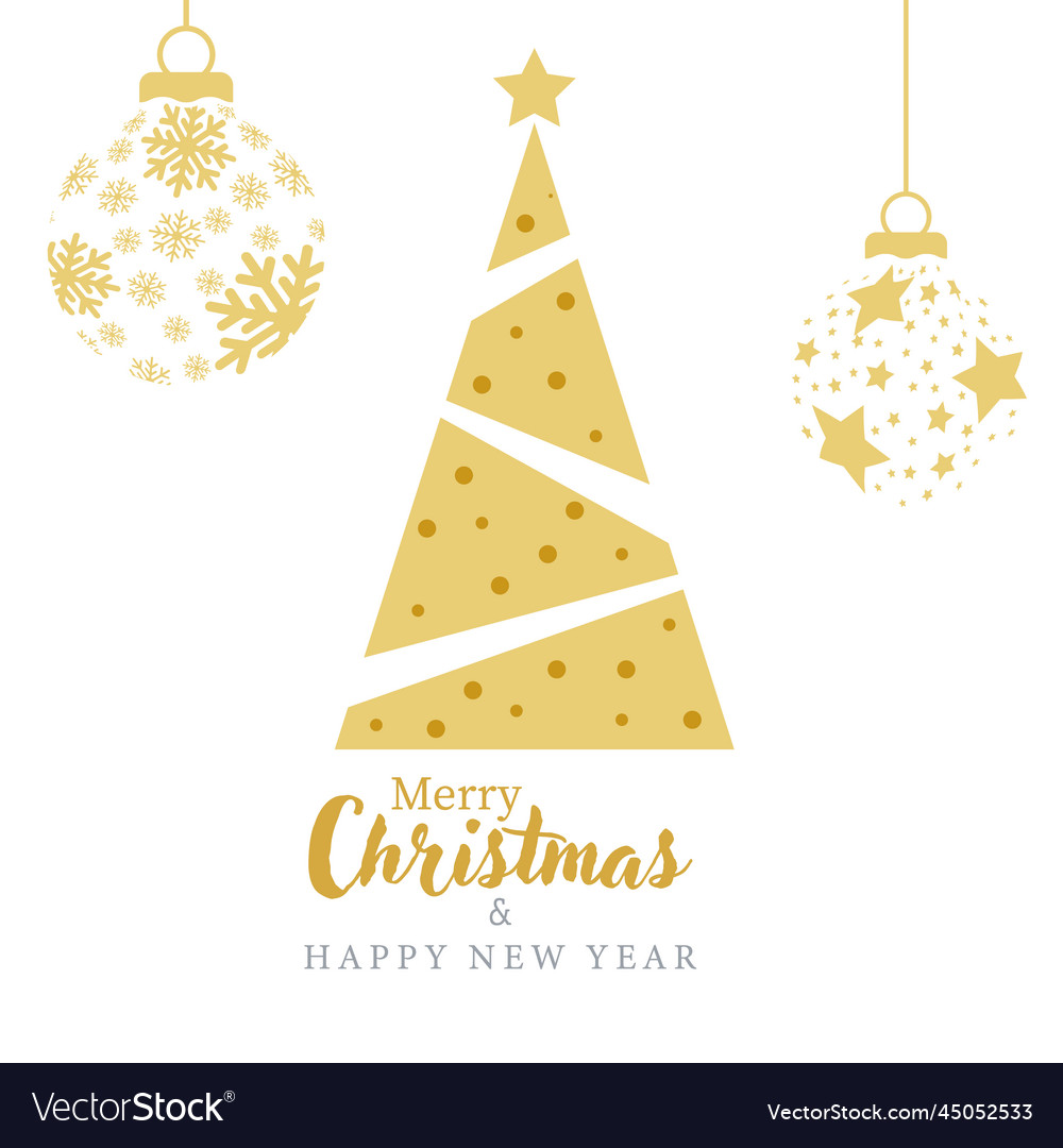 Merry christmas and happy new year template Vector Image