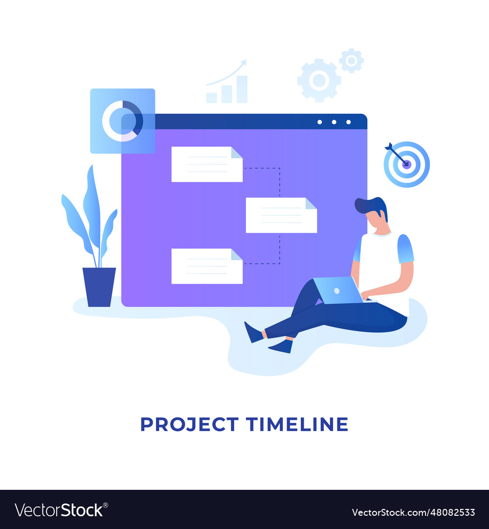 Project timeline concept Royalty Free Vector Image