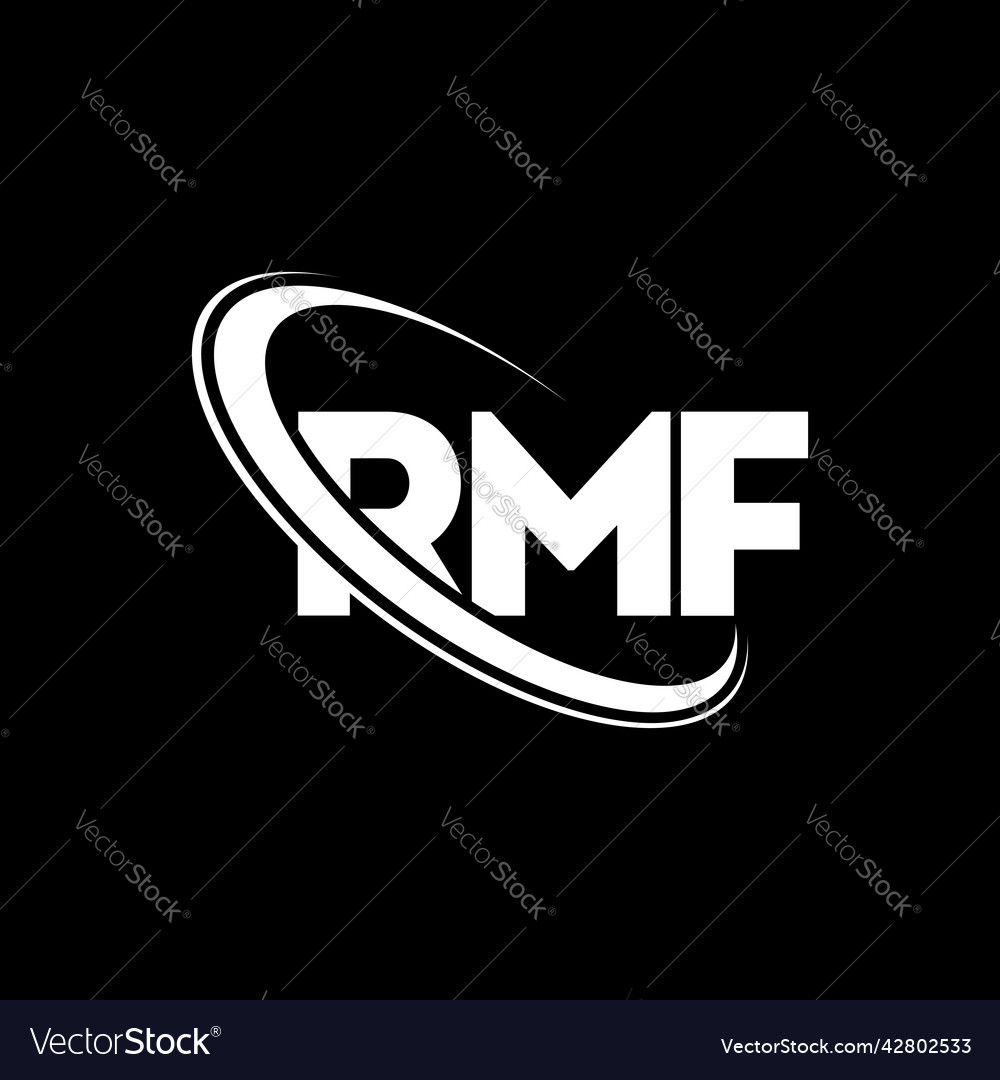Rmf logo letter design Royalty Free Vector Image