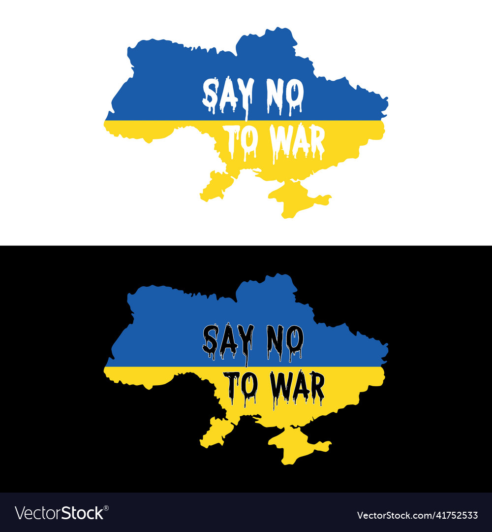 Say no to war in ukraine Royalty Free Vector Image