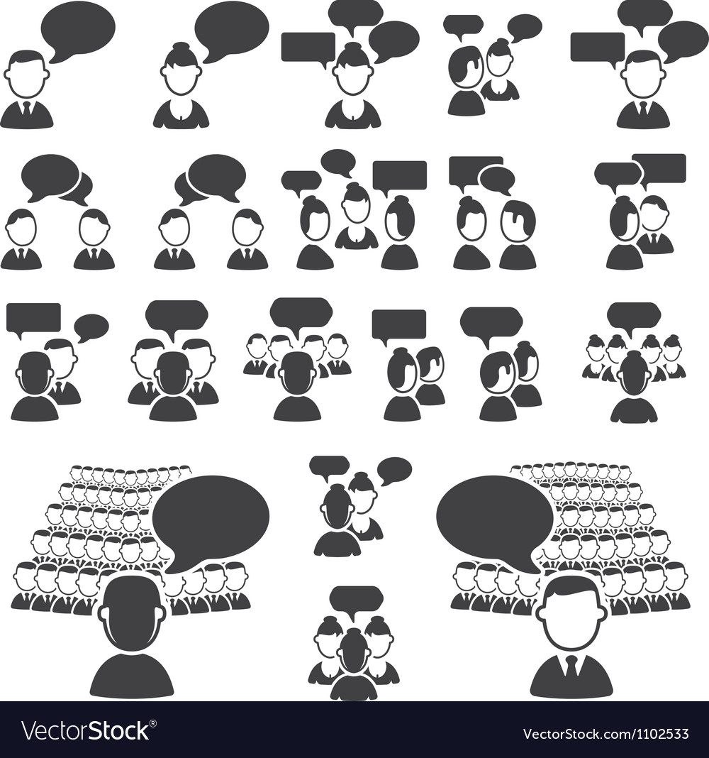 Set of dialog icons Royalty Free Vector Image - VectorStock