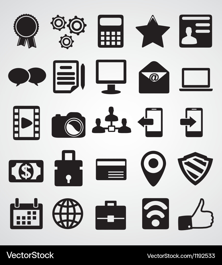 Set of internet icons Royalty Free Vector Image