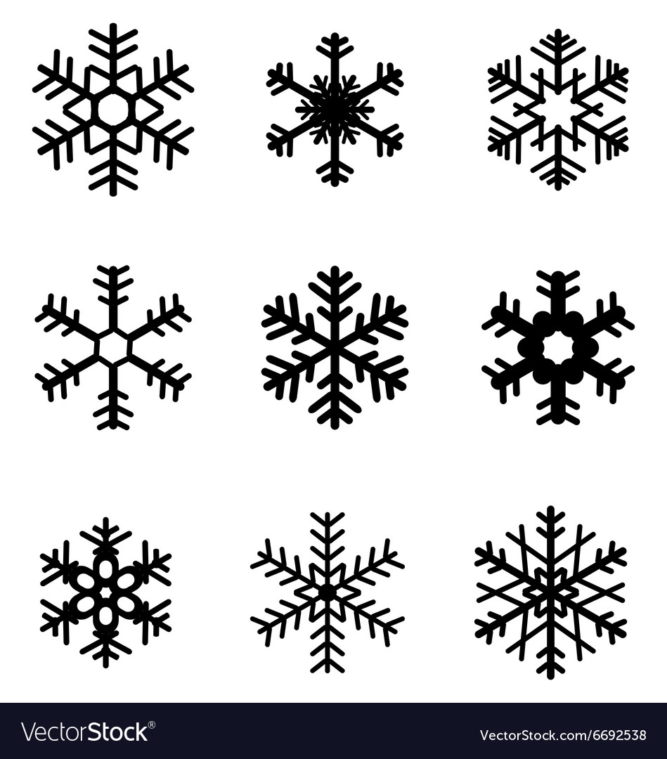 snowflake vector black