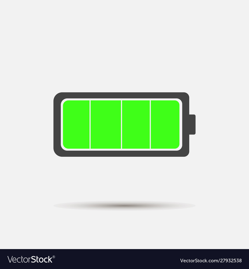 full-battery-icon-charged-battery-green-layers-vector-image