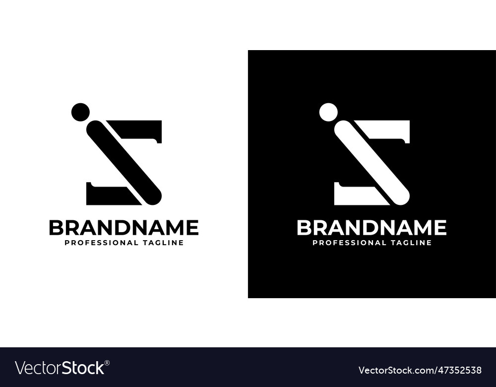 Letter si or is monogram logo suitable for any