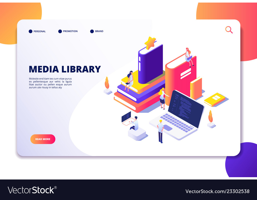 Online Library Isometric Concept People In Vector Image Online Library Isometric Concept People In Vector Image