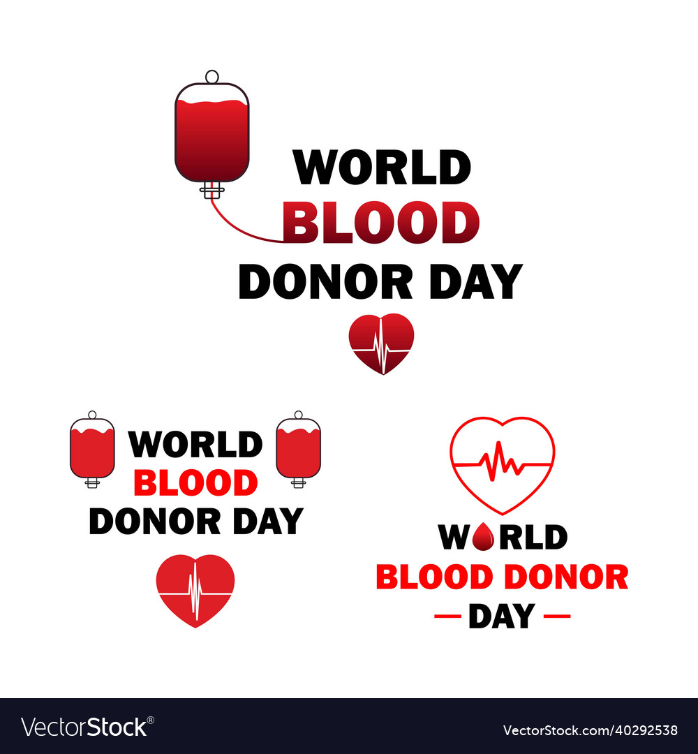 World blood donor day design collection