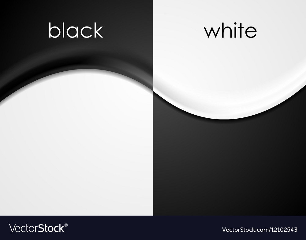 black and white wavy flyers background royalty free vector