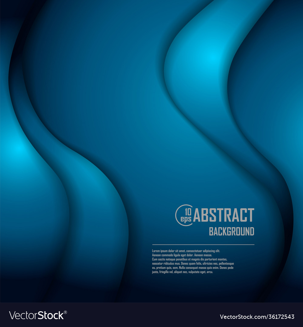 Blue background curve line with space Royalty Free Vector