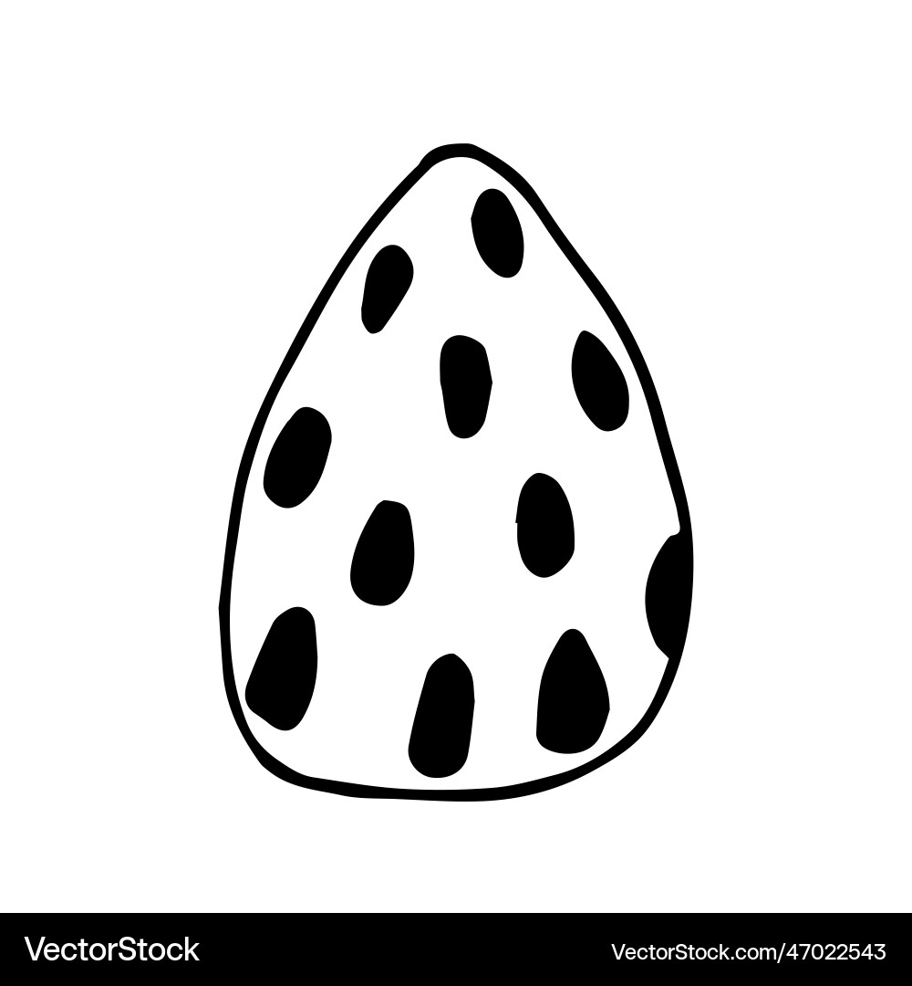 Doodle easter egg Royalty Free Vector Image - VectorStock