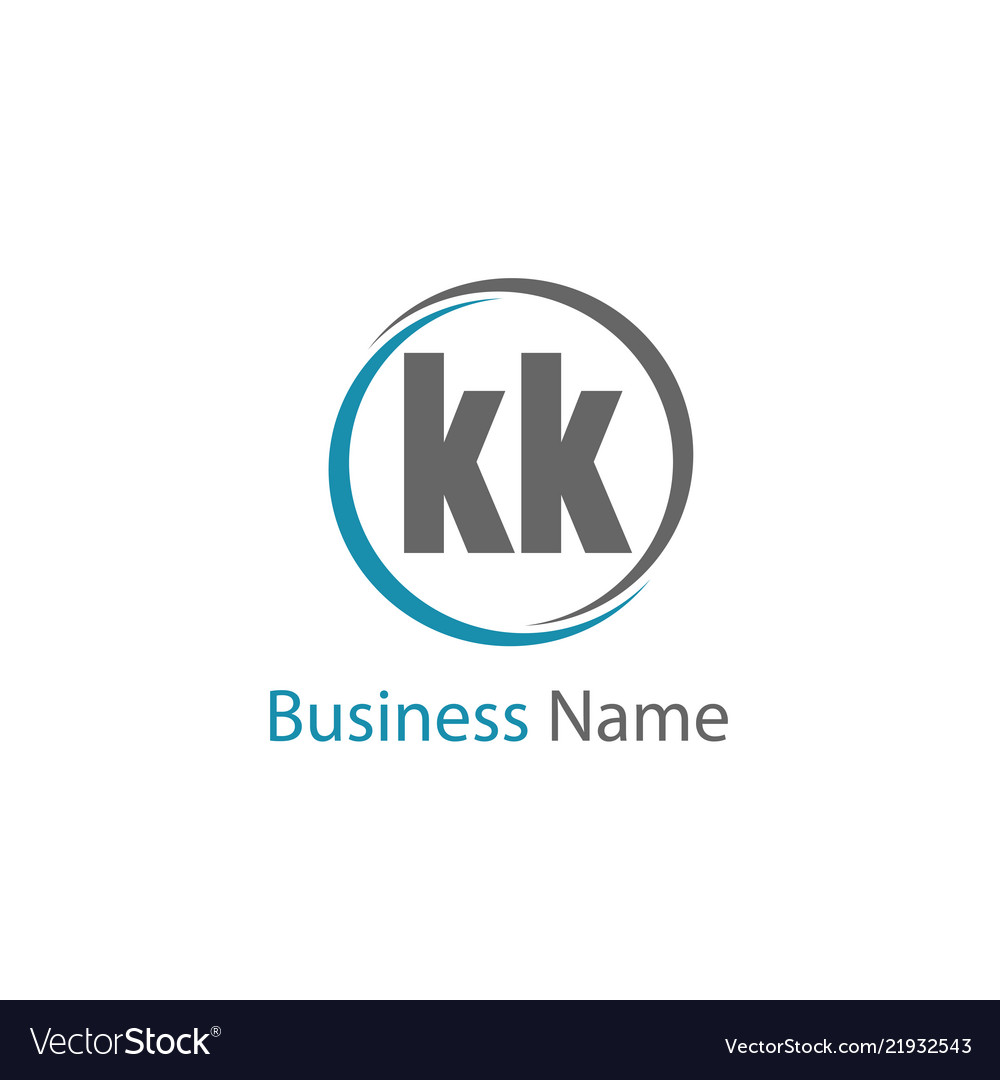 Initial letter kk logo template design