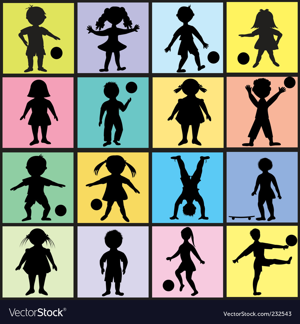 Kids silhouettes