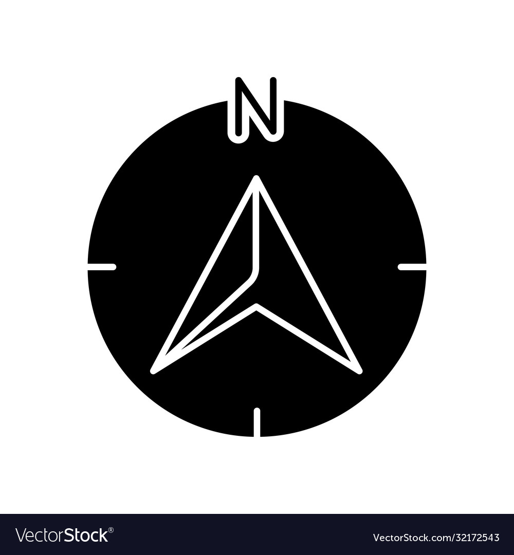 Navigator arrow black glyph icon