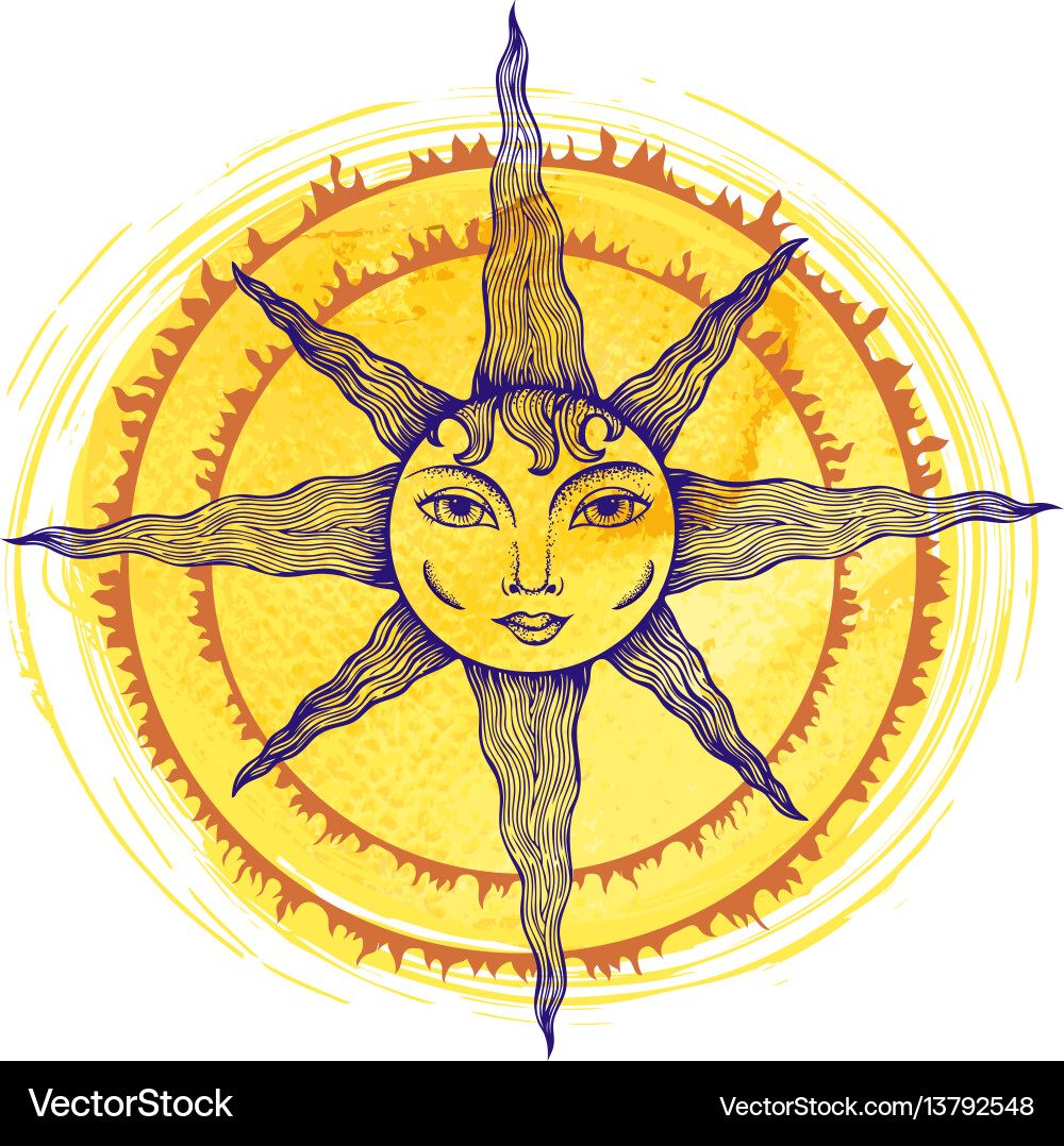 A sun Royalty Free Vector Image - VectorStock
