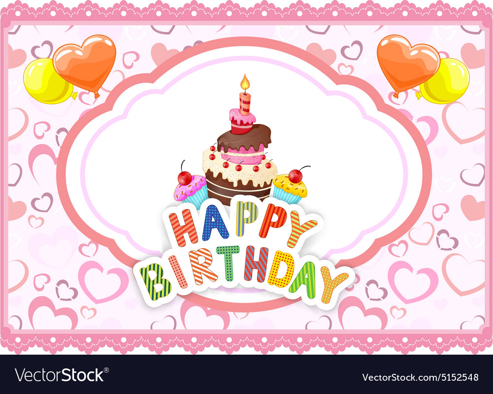 Birthday card Royalty Free Vector Image - VectorStock