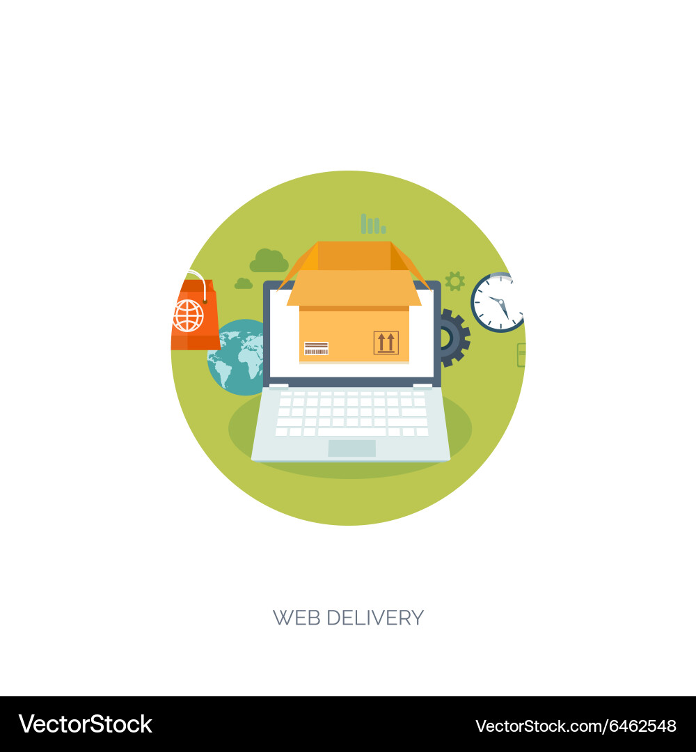 Flat backgrounds set Royalty Free Vector Image