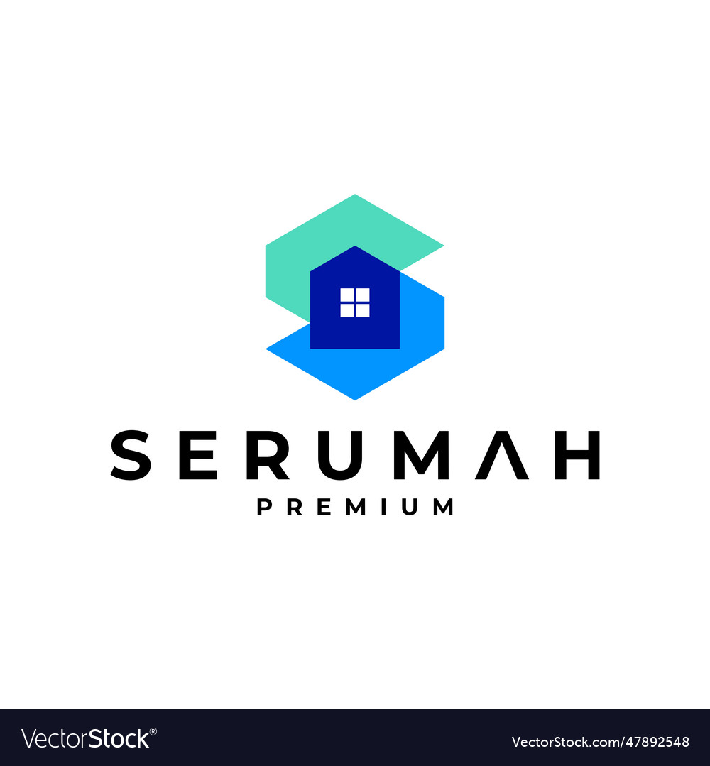 Serumah building home letter s logo Royalty Free Vector