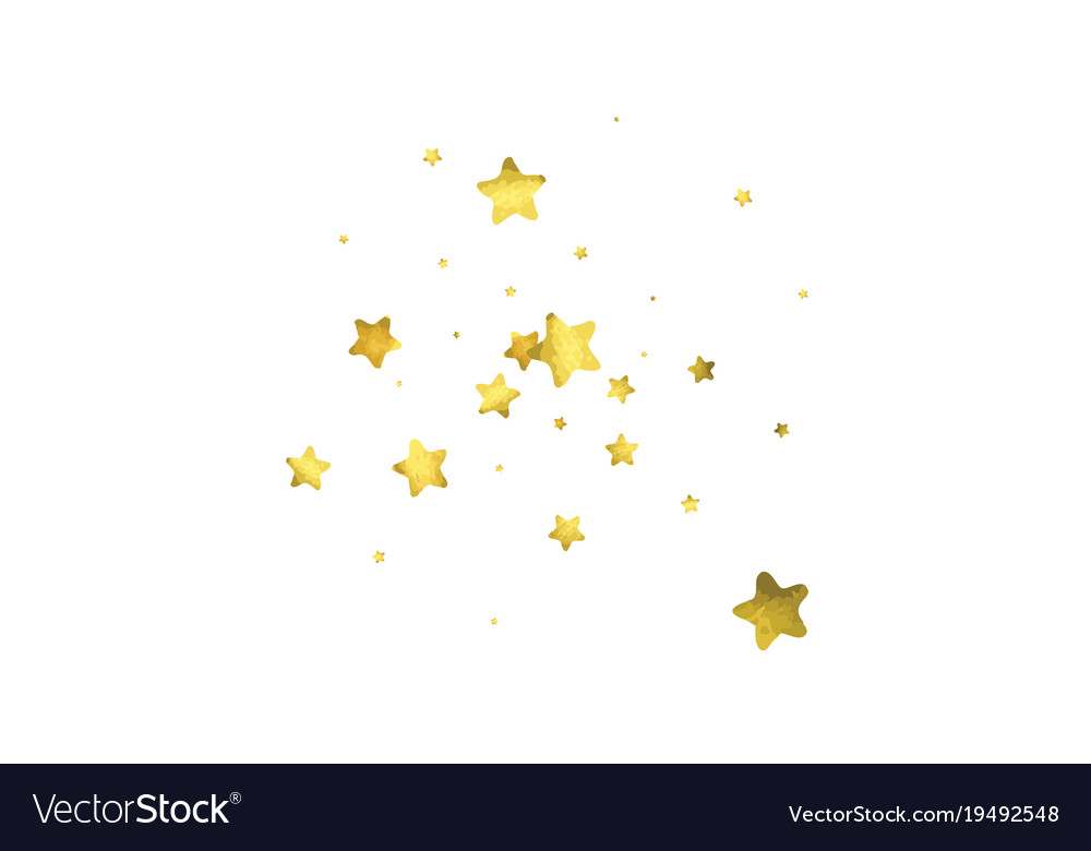 Star confetti gold random background Royalty Free Vector