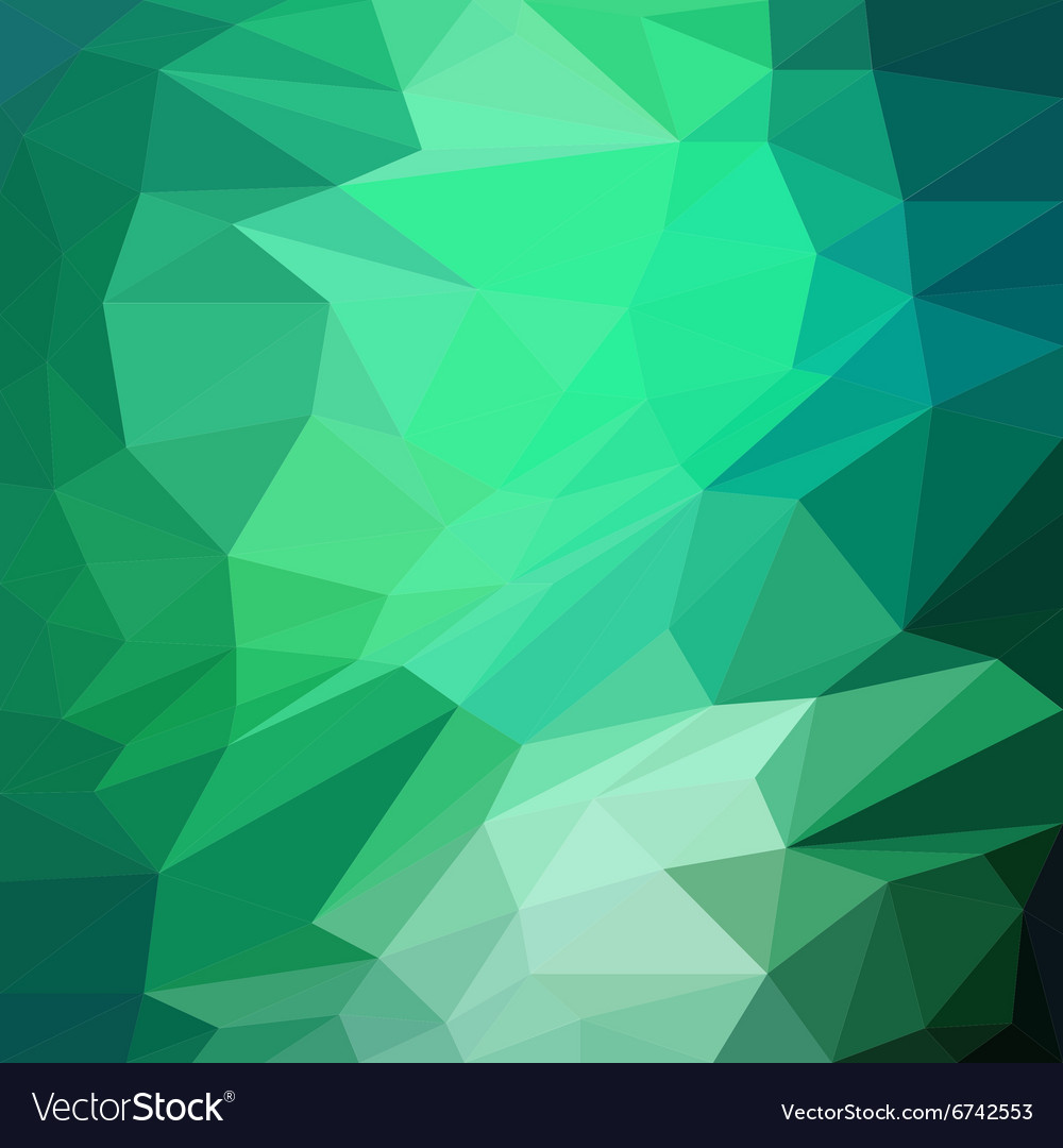 Abstract green triangle background Royalty Free Vector Image