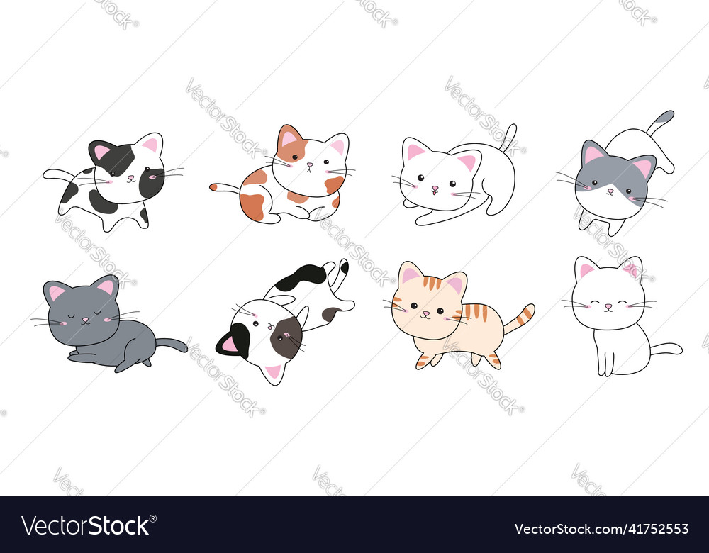 Cat design on white background Royalty Free Vector Image