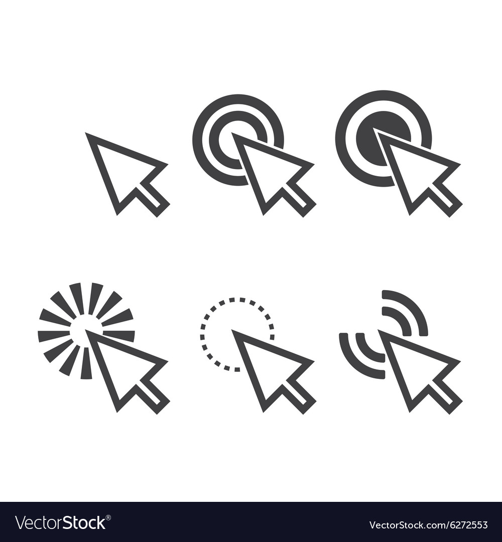 Click icon Royalty Free Vector Image - VectorStock