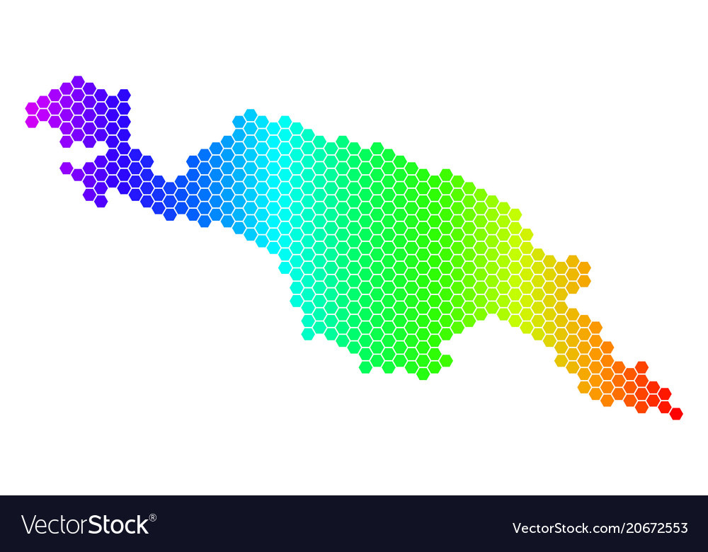 Spectrum hexagon new guinea island map