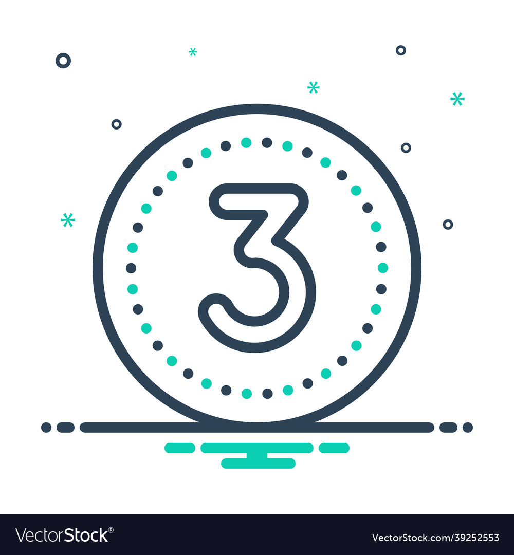Three Royalty Free Vector Image - VectorStock