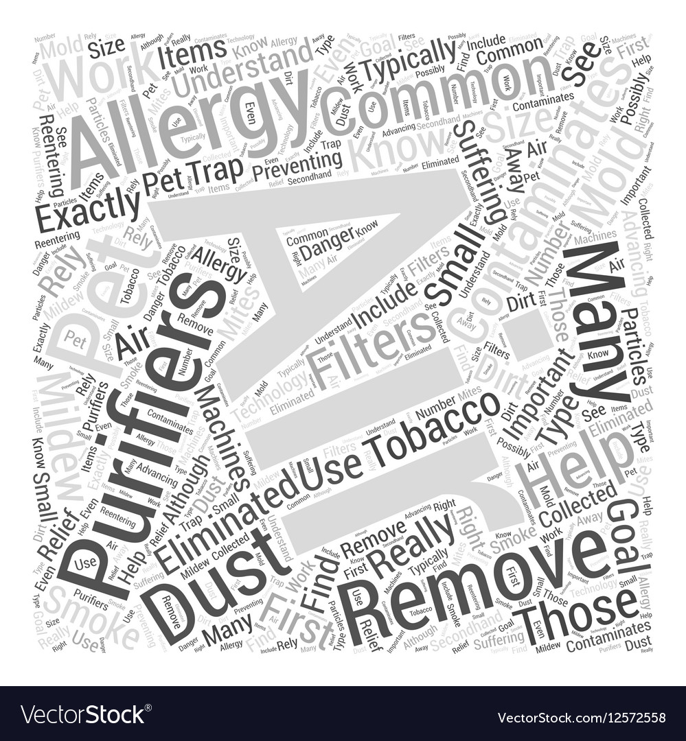 allergy air purifiers do they really work word vector image
