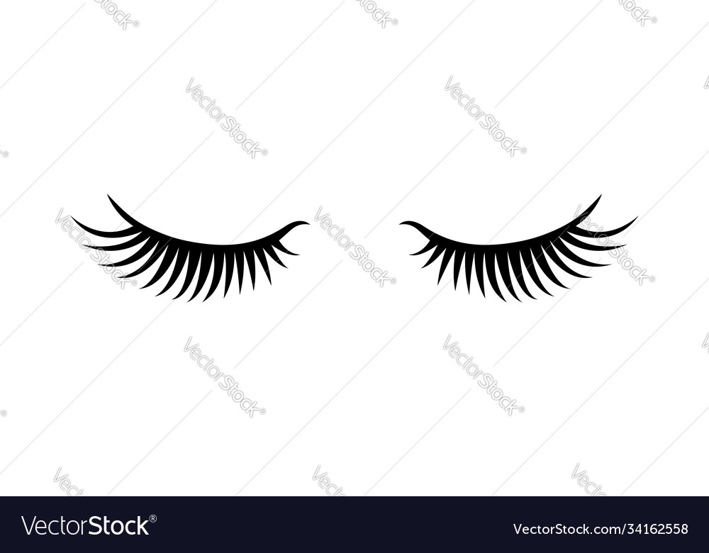 Eyelashes isolated on white background Royalty Free Vector