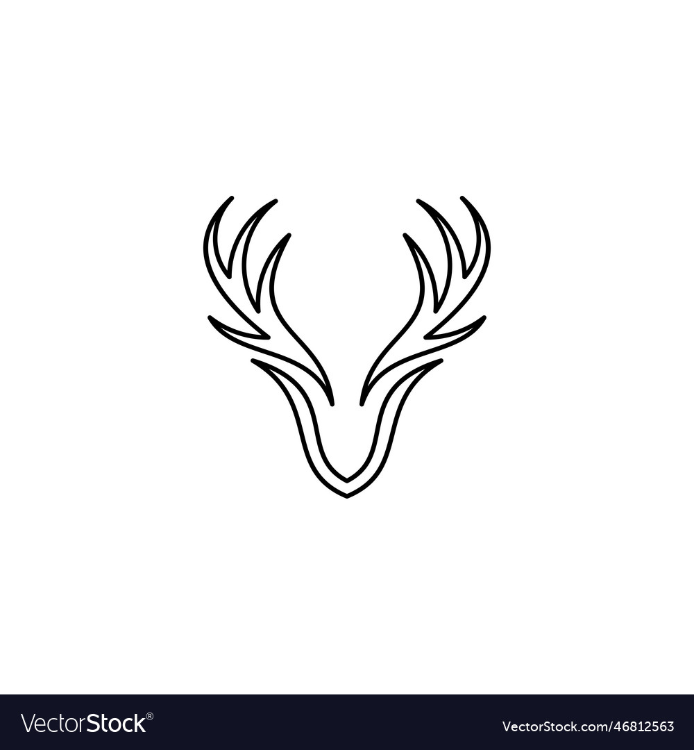 Abstract deer head logo design Royalty Free Vector Image