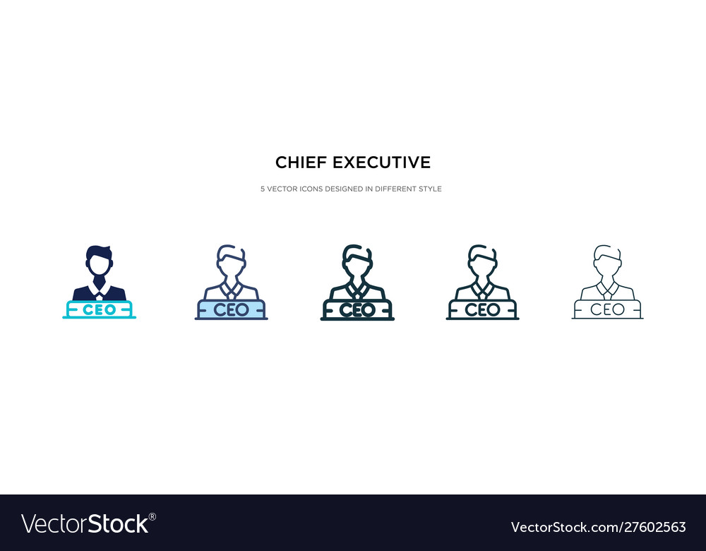 Chief executive officer icon in different style