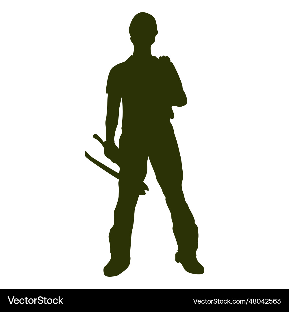 Construction worker with tools Royalty Free Vector Image