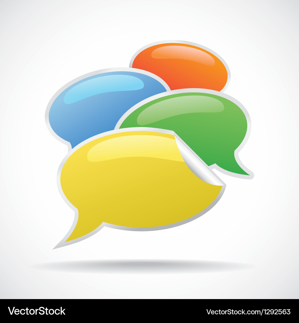 Glossy speech bubbles Royalty Free Vector Image