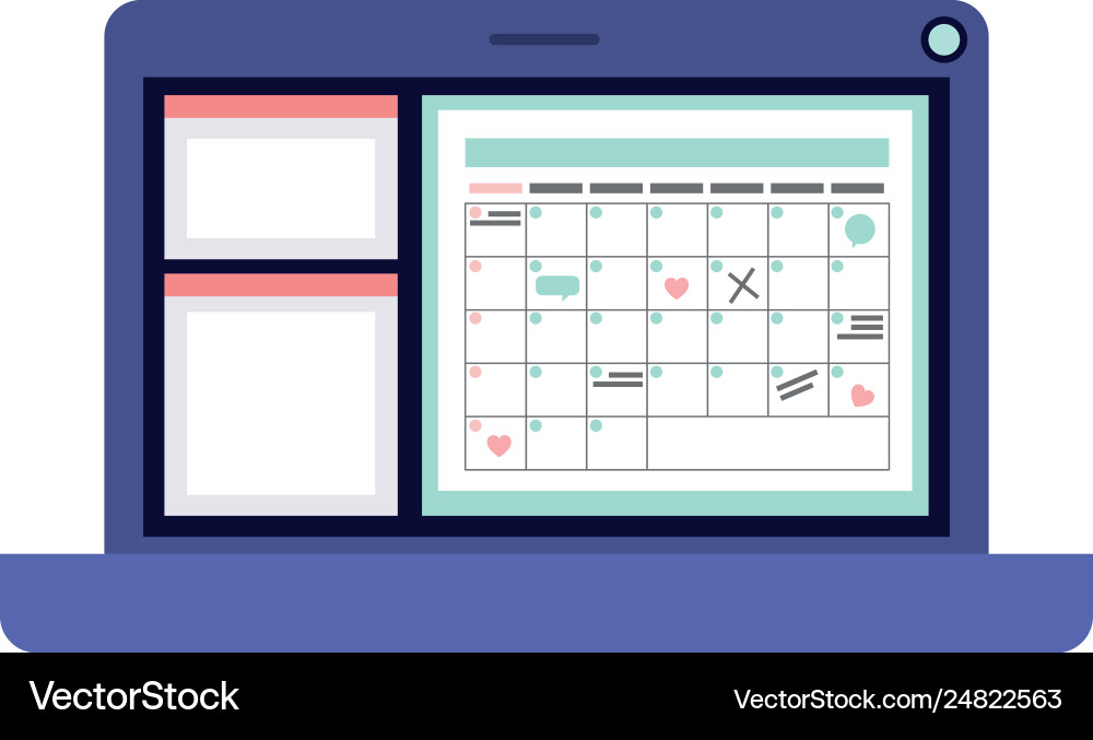 Laptop computer isolated icon Royalty Free Vector Image