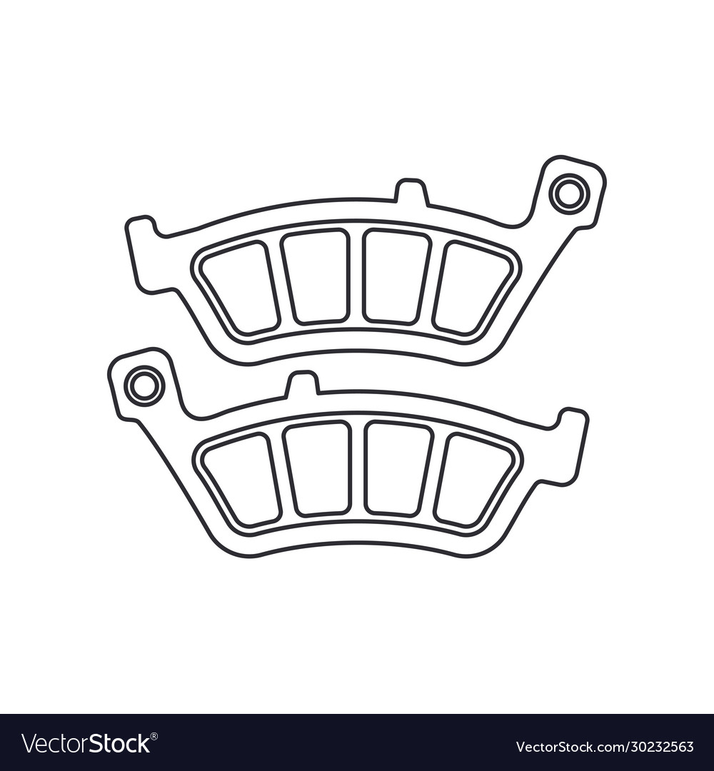 Line icon auto moto parts accessories brake Vector Image