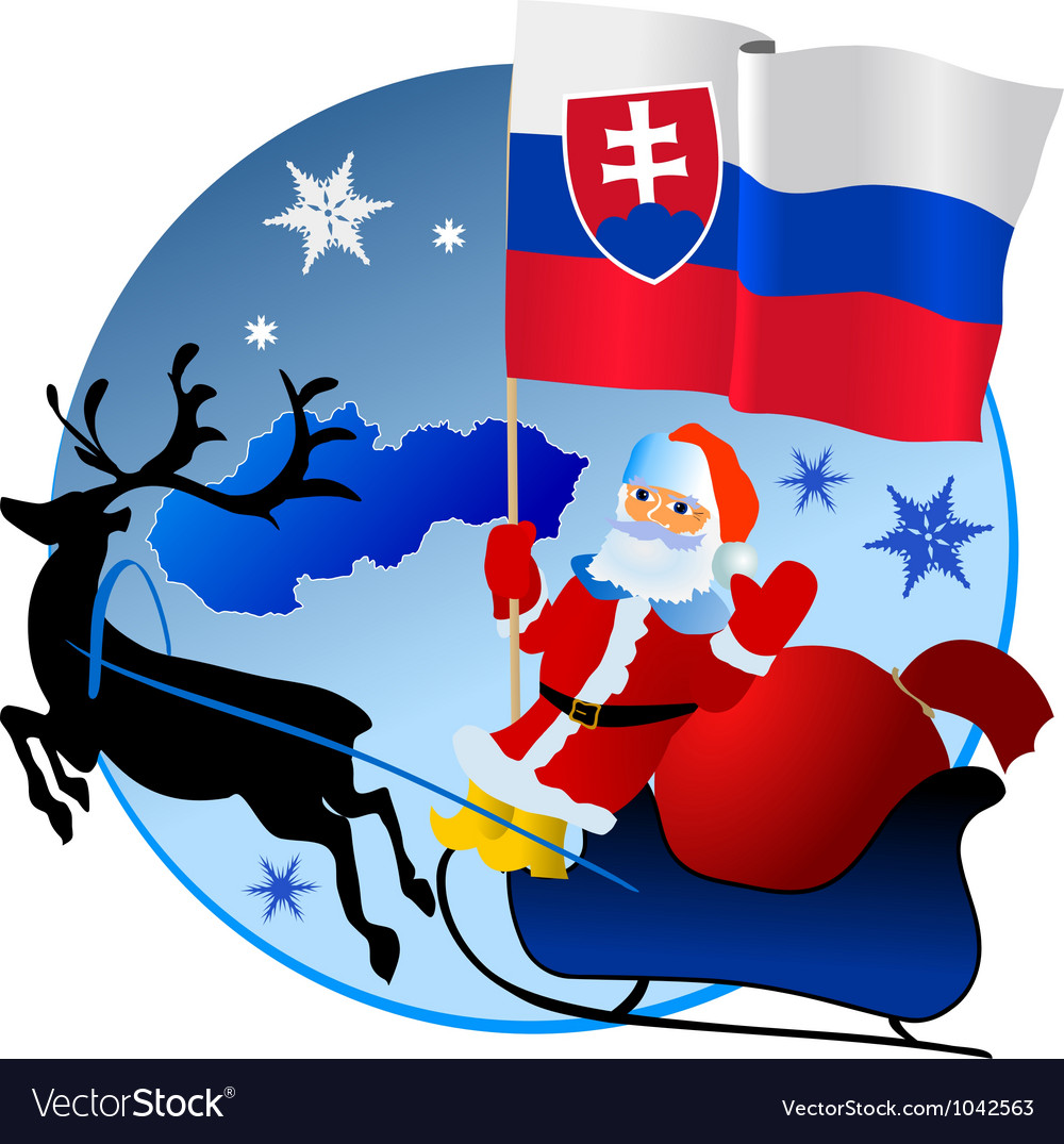 Merry christmas slovakia Royalty Free Vector Image