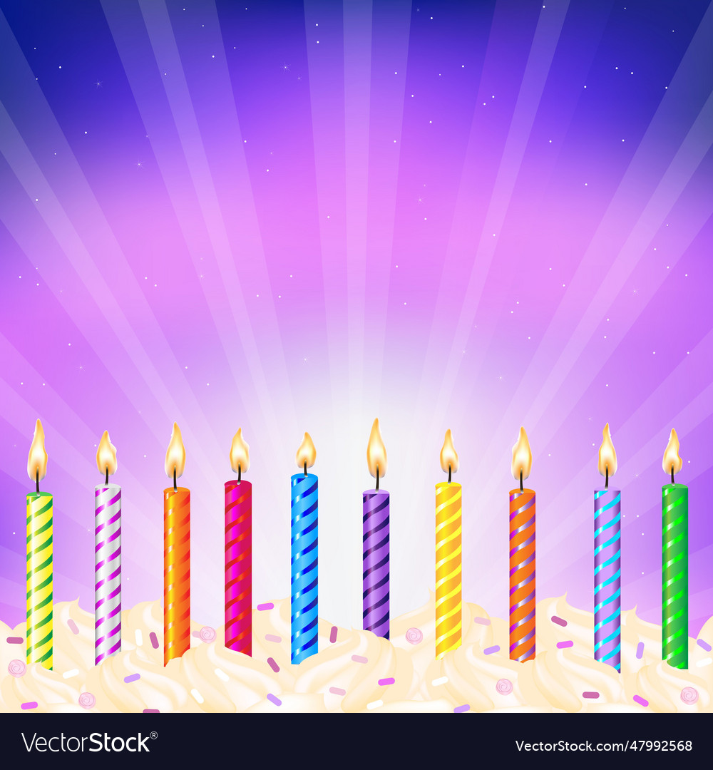 Birthday candles Royalty Free Vector Image - VectorStock