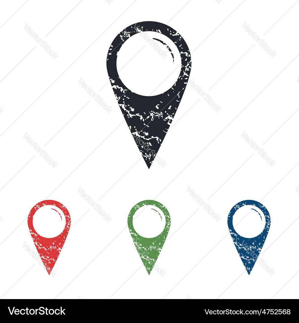 Blank pointer grunge icon set Royalty Free Vector Image