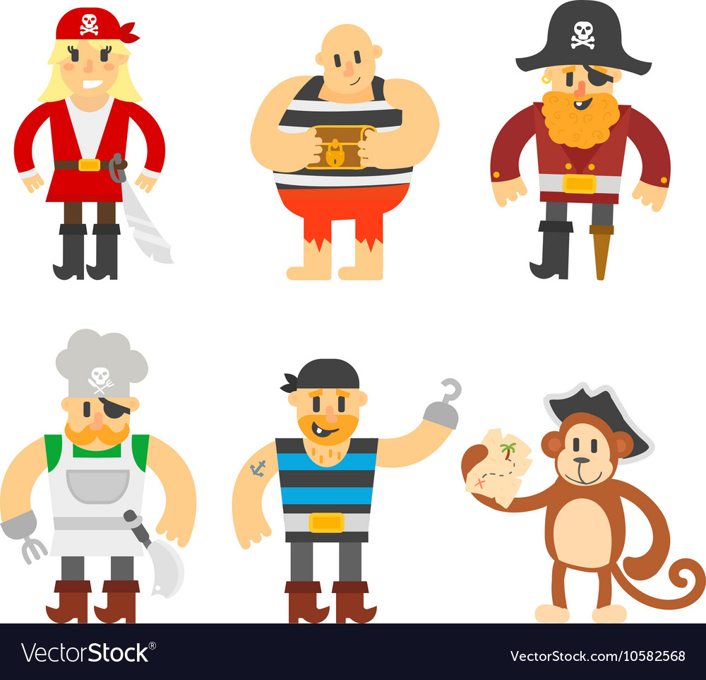 Cartoon pirate character