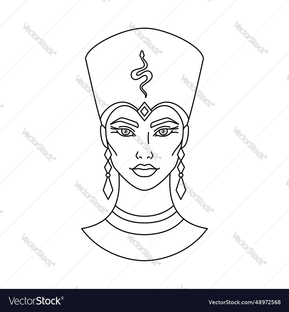 Cleopatra queen of egypt Royalty Free Vector Image