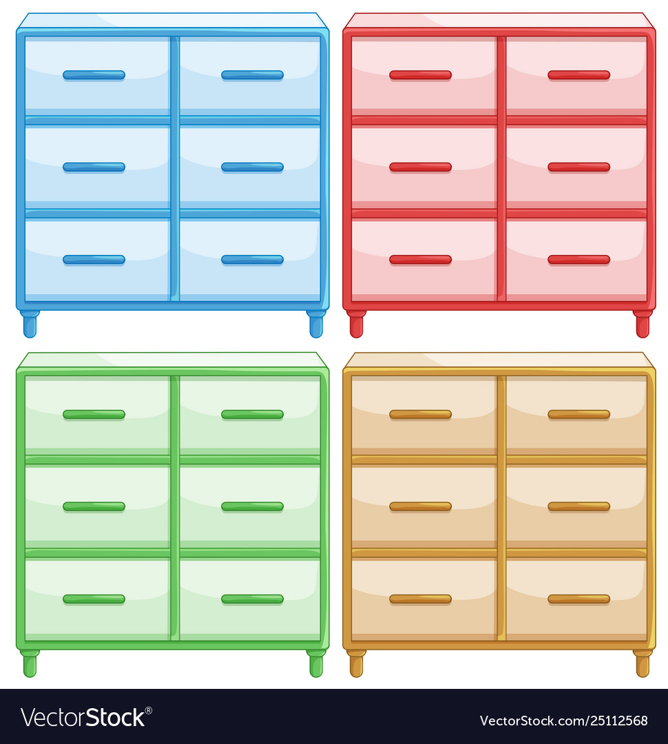 Set Different Colored Draws Royalty Free Vector Image