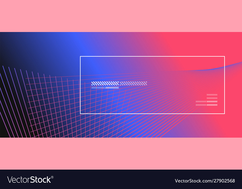 Wave Lines With Blend Effect On Fluid Gradient Vector Image