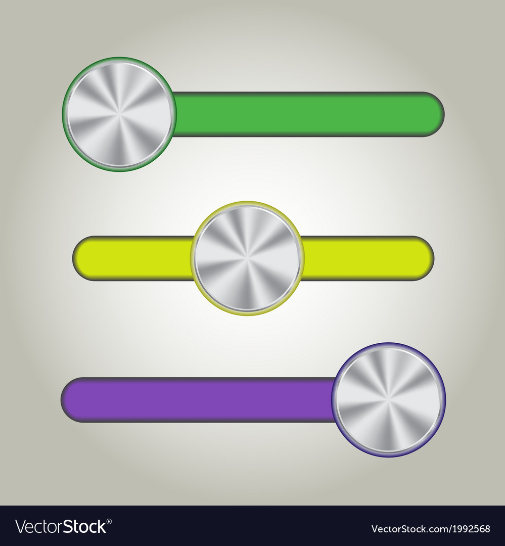 Web user interface set - sliders Royalty Free Vector Image