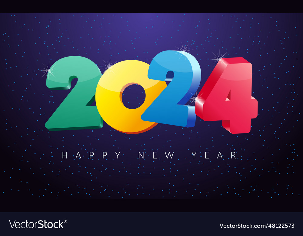 20 23 Multicolored 3 D Numbers Royalty Free Vector Image