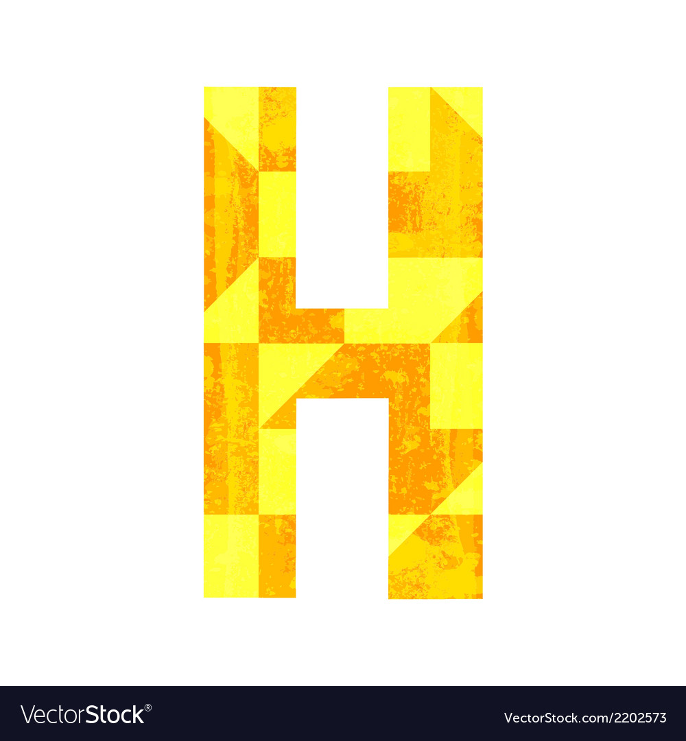 Abstract color alphabet h