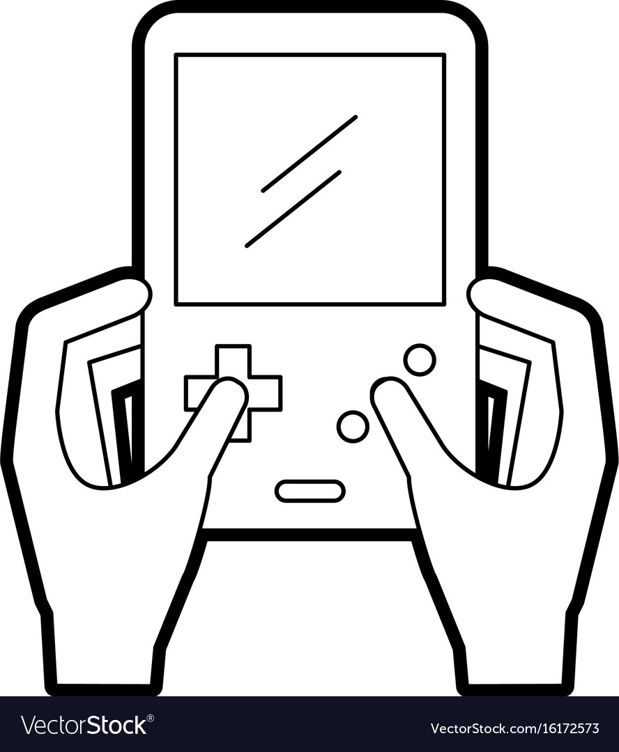 Hands with video game control icon Royalty Free Vector Image