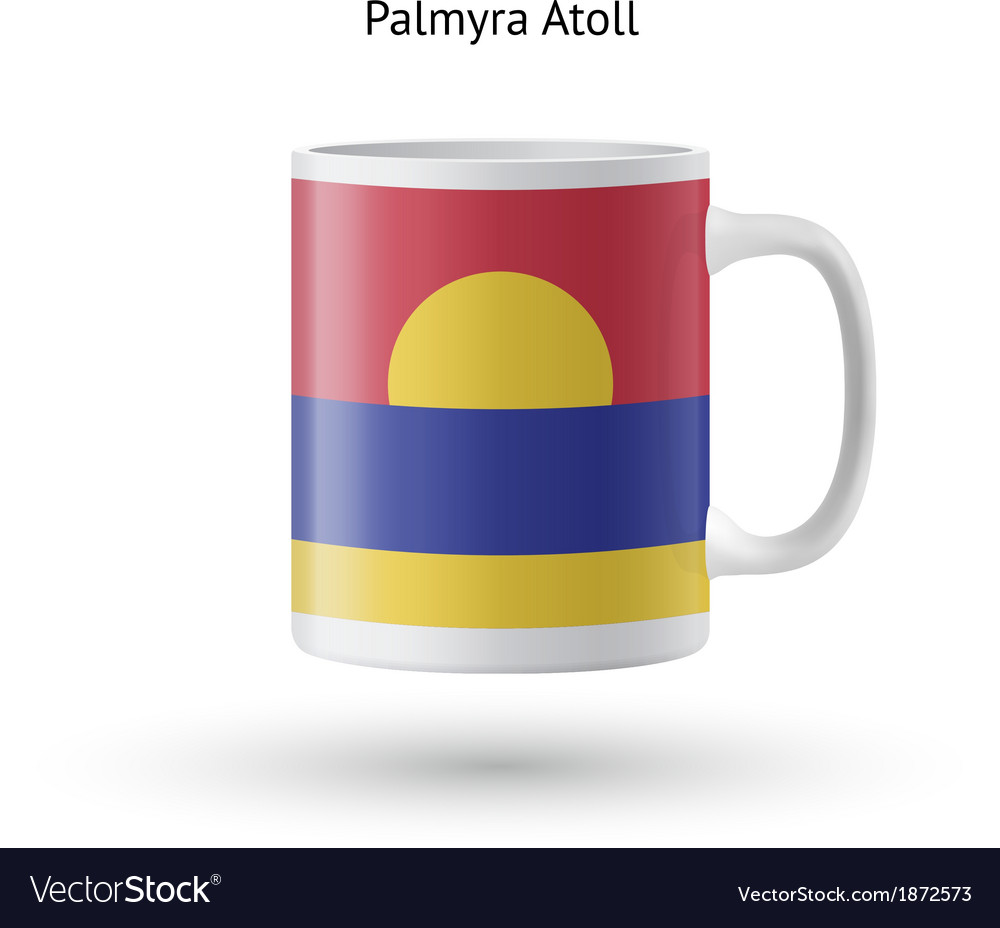 Palmyra atoll flag souvenir mug on white