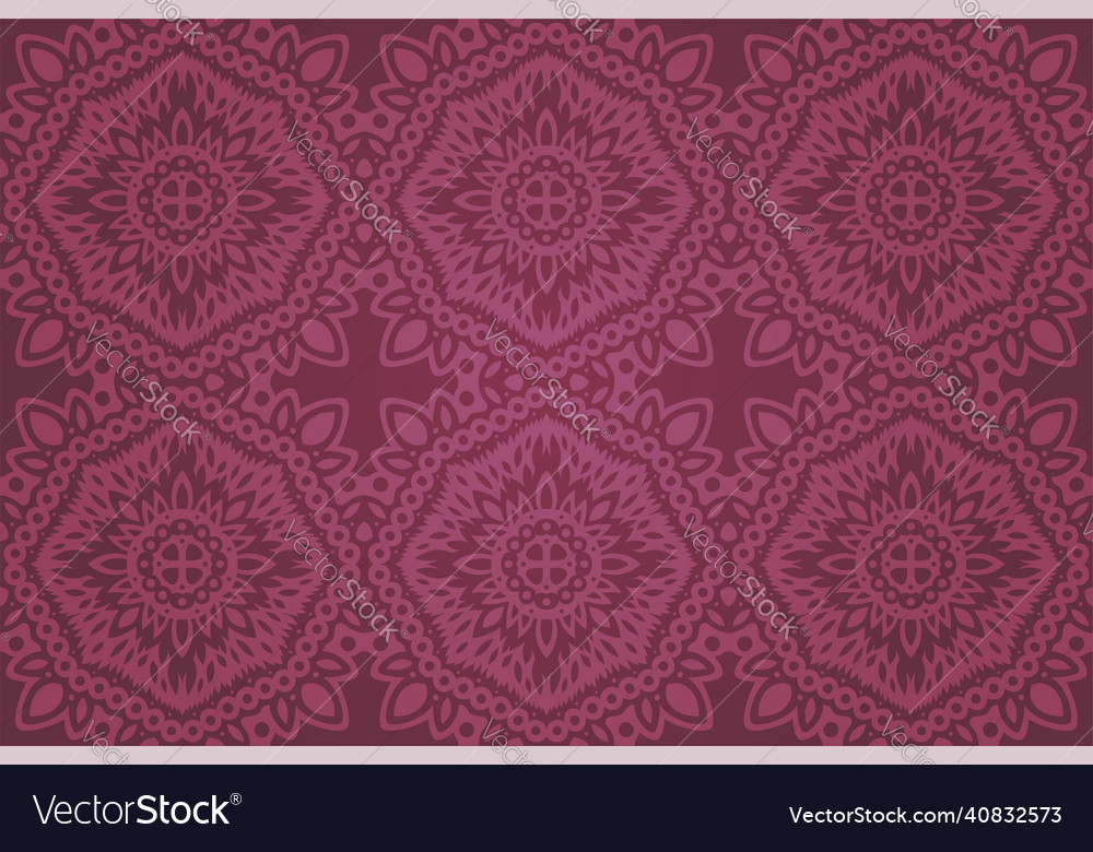 Purple art with tribal tile pattern Royalty Free Vector