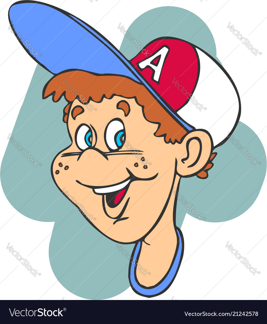 Boy face cartoon men